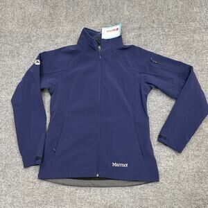 Marmot Women's Gravity Marine Blue Long Sleeve Full Zip Softshell Jacket Medium